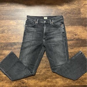 Citizen of Humanity cropped dark grey/black jeans